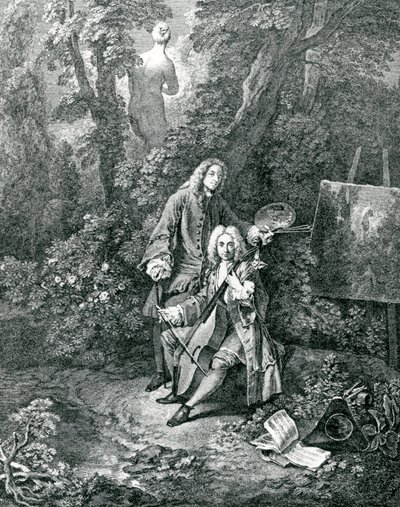 Jean Antoine Watteau und sein Freund Monsieur de Julienne von Jean Antoine Watteau